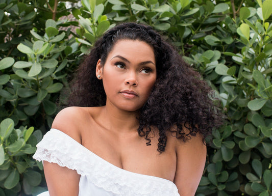 woman with curly hair