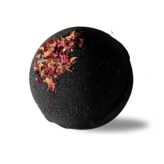 Bamboo Charcoal + Roses Detoxifying Bath Bomb