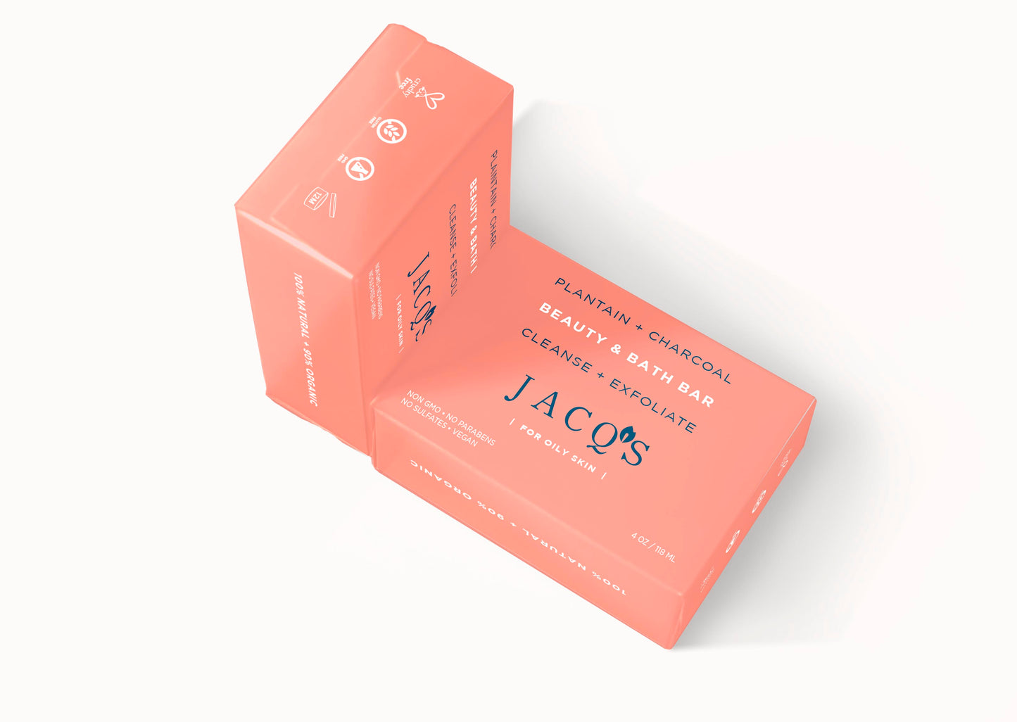 JACQ'S BEAUTY BAR PACKAGING, FRONT