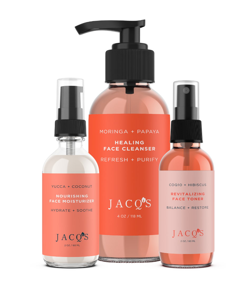 JACQ's Heal + Slay Kit Cleanser, Toner, Moisturizer