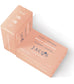 2 JACQ's organic cleansing soap bars, pink packaging
